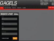 Tablet Screenshot of gagelsautoparts.com